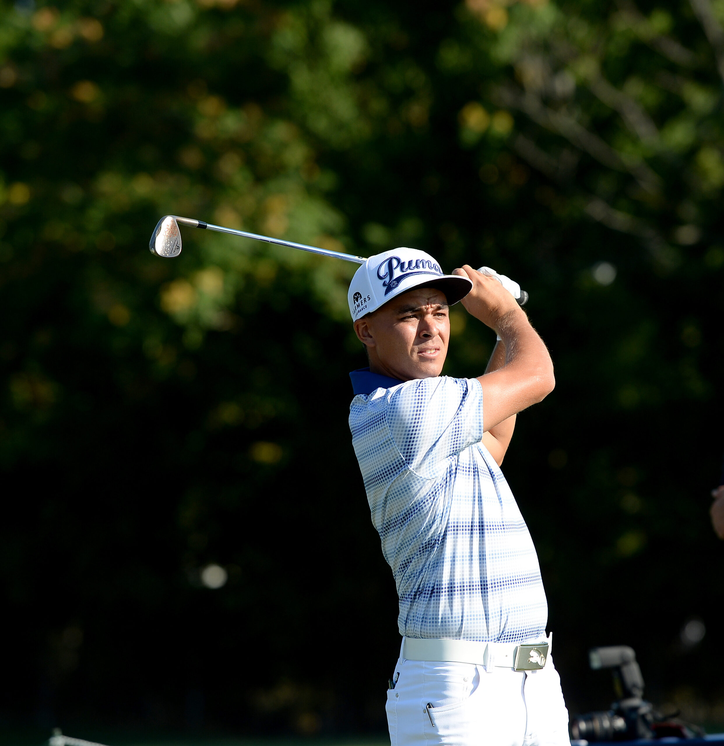 Edison,nj-august,26:rickie,Fowler,Watches,His,Shot,During,The,Barclays,Tournament